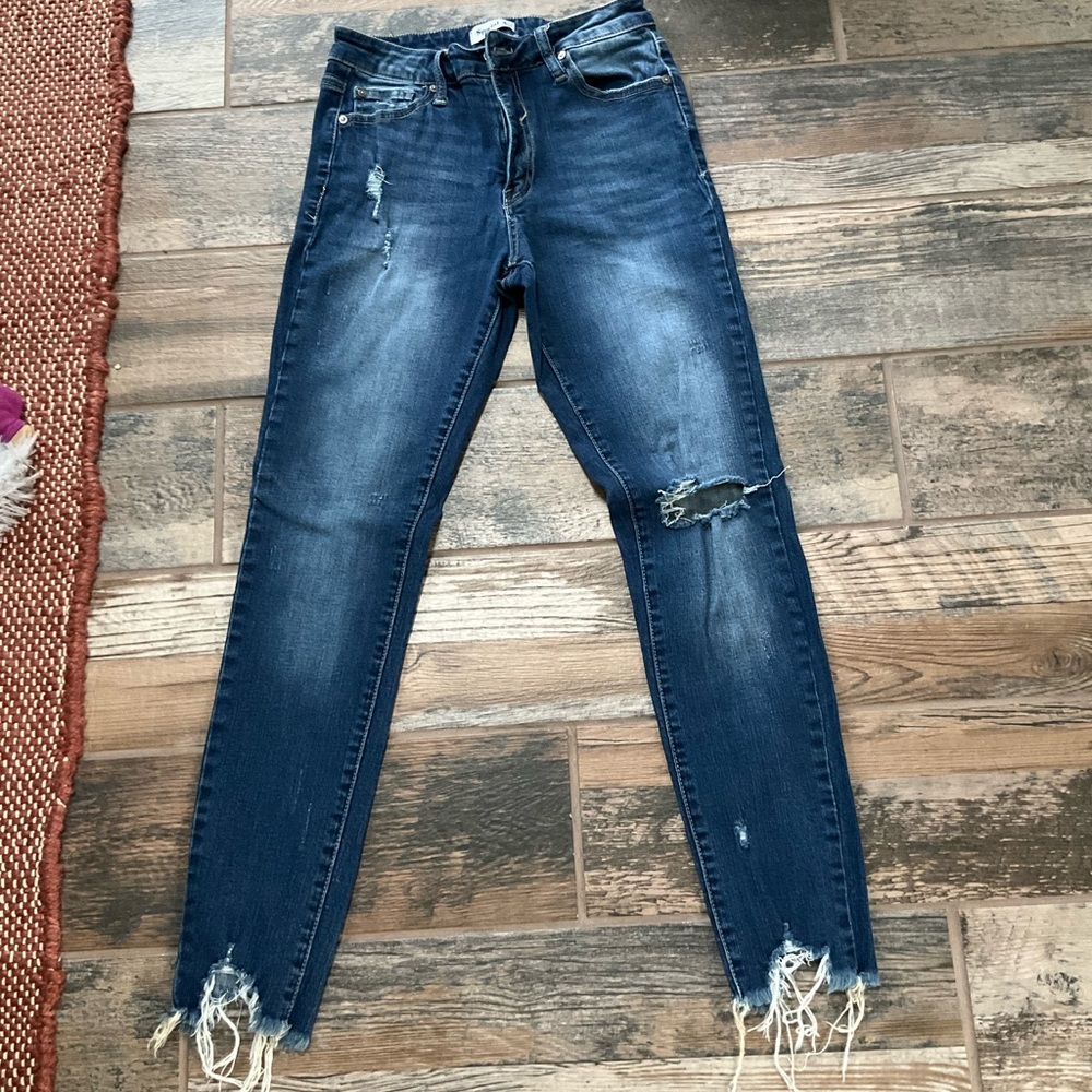 Distressed Blue Women's Jeans skinny 5 juniors